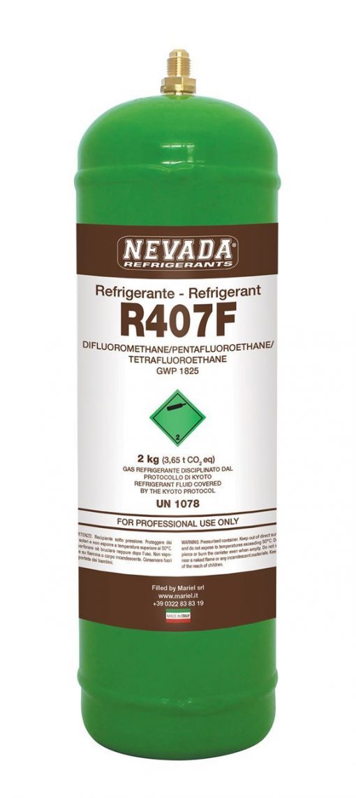 R407F cylinder 2 kg Refrigerant Boys