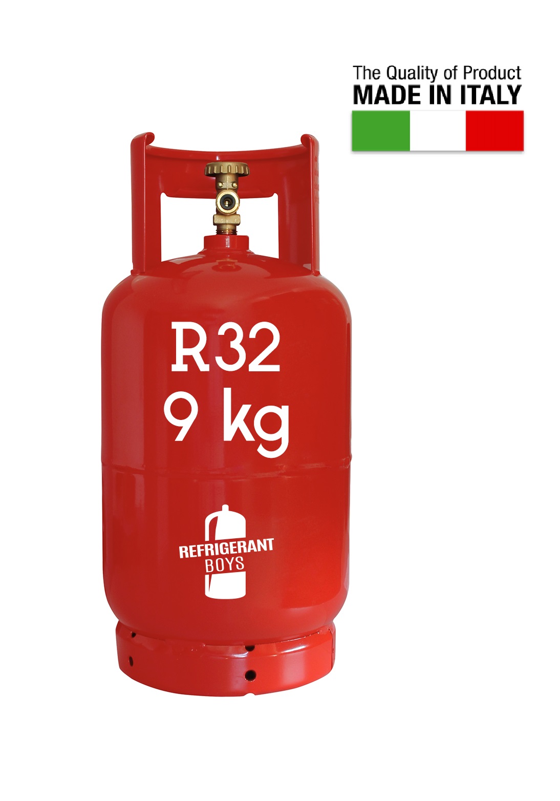 Bombola di gas R32 con 9 kg ( valvola W21,7x1/14 Bombola di gas R32 con 9 kg ( valvola W21,7x1/14