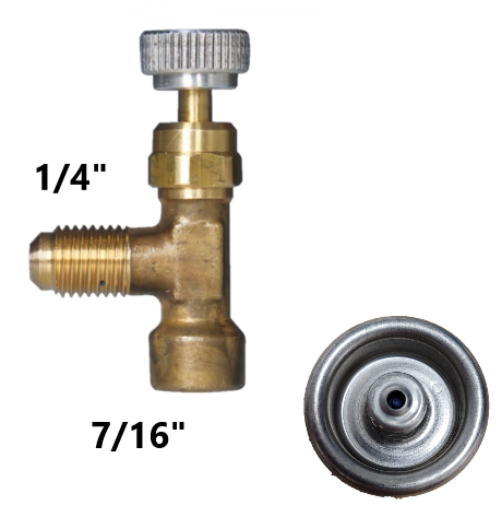 Robinet d'angle écrou tournant 7/16-1/4 - Refrigerant Boys