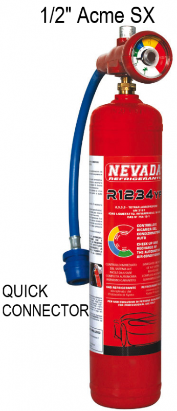 Tuyau De Recharge Avec Manomètre Pour Climatisation Auto R1234YF - Avec Ouvre-boîte 12LH, Longueur ~151 Cm