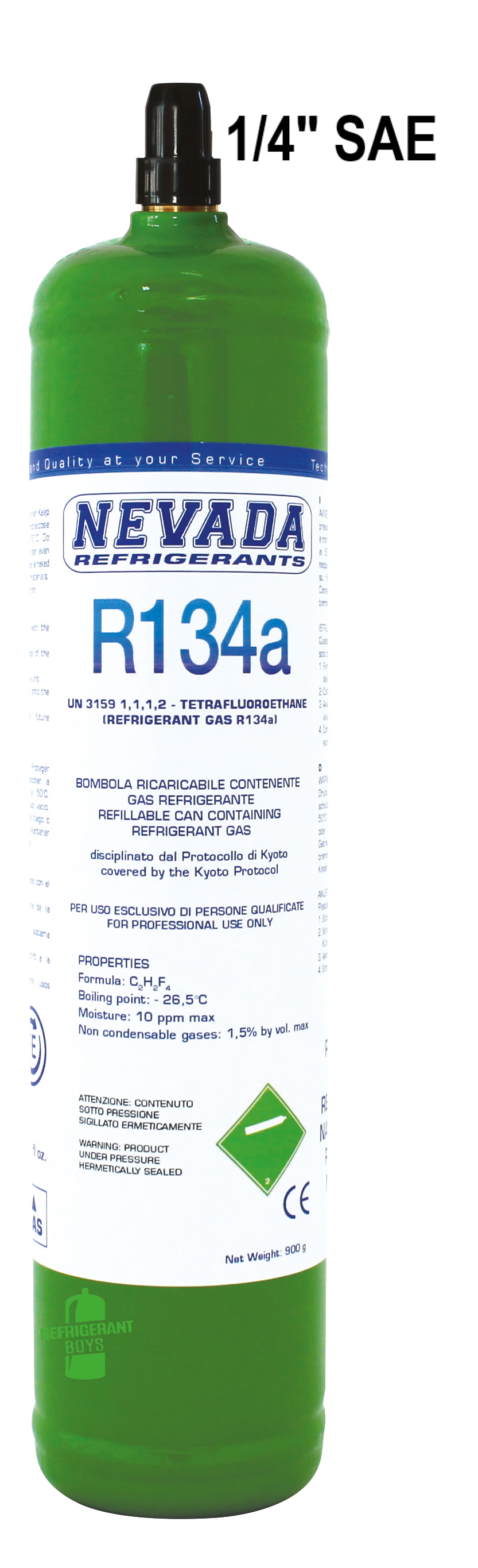 12 KG GAZ RÉFRIGÉRANT R134A - ZONEGAS