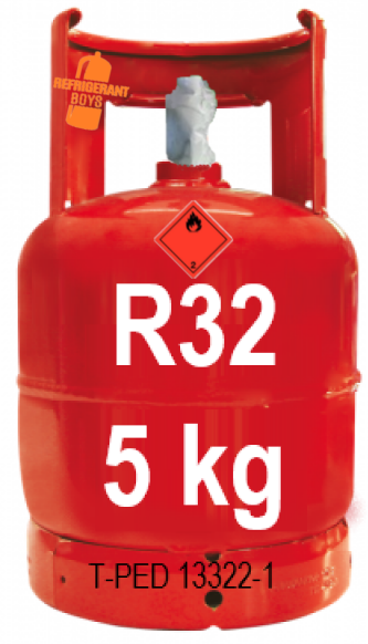 1.8 kg R32 REFILL gas cylinder with left-hand 1/2” ACME valve - Refrigerant  Boys