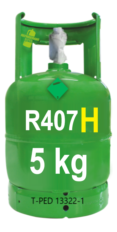 Bouteille de gaz R407H rechargeable à partir de 5 kg (vanne 1/4 ) -  Refrigerant Boys