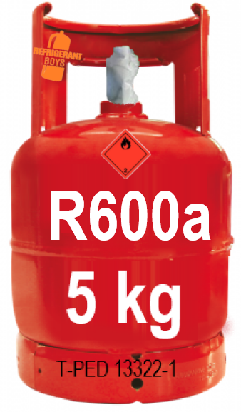 Gasflasche 5 kg mit Isobutan R600a - Refrigerant Boys