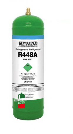 Bouteille de gaz R407H rechargeable à partir de 35 kg (vanne 21,7 x 1/14)  - Refrigerant Boys