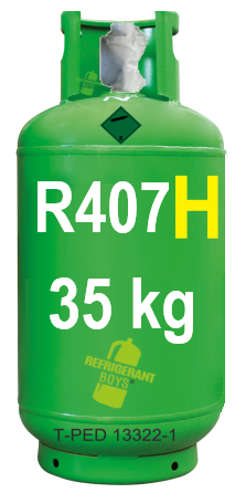 Bouteille de gaz R407H rechargeable à partir de 35 kg (vanne 21,7 x 1/14)  - Refrigerant Boys